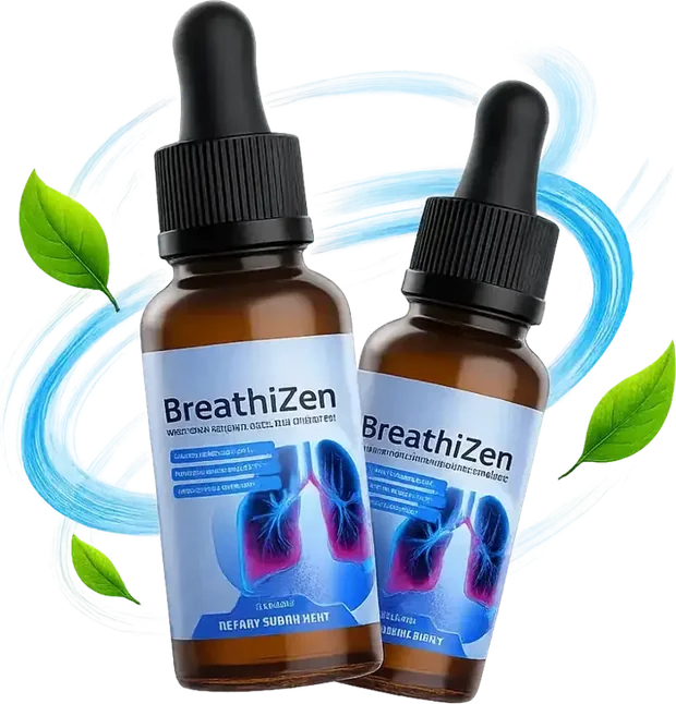 BreathiZen bottles with leaves
